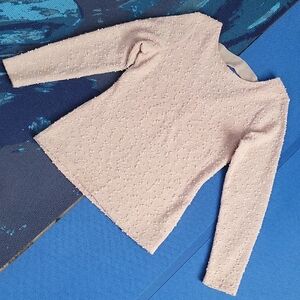 Jennifer Lopez Soft Pink Textured Top With Sequins